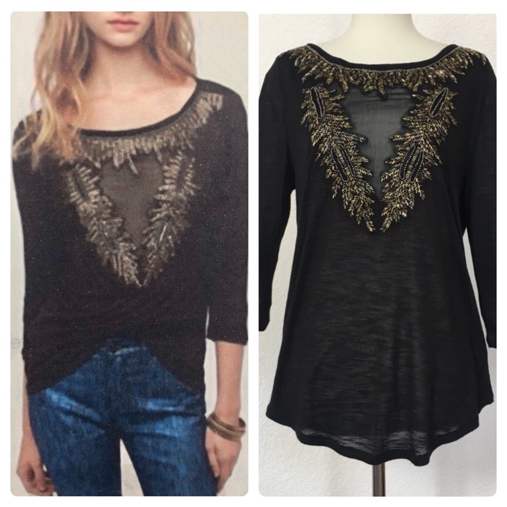 NWT Urban Outfitters Ecote embellished black top M